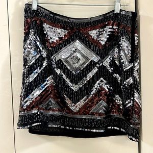 H&M sequin mini skirt